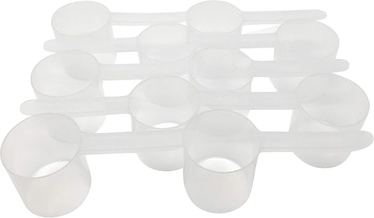 1/3 Cup (80 mL | 2.7 Oz.) Long Handle Scoop for Measuring Coffee, Pet Food, Grains, Protein, Spices and Other Dry Goods (Pack of 10)