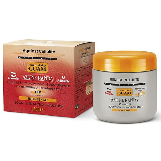 GUAM Anti Cellulite Seaweed Mud Infrared Body Wrap, FAST ACTION Hot Mud Body Mask with Tourmaline FIR, Skin Tightening Lipo Wrap for Cellulite Remover