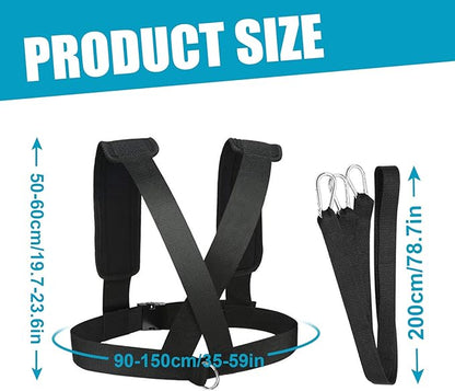 YNXing Sled Harness Workout Resistance and Assistance Trainer Physical Training Resistance Rope Kit Improving Speed, Stamina and Strength
