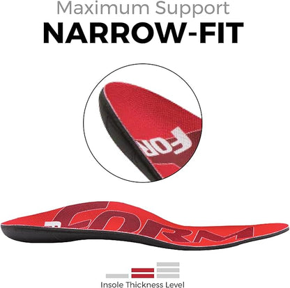 Form Premium Narrow Insoles for Comfort & Maximum Pain Relief, Ideal for Narrow Shoes & Boots