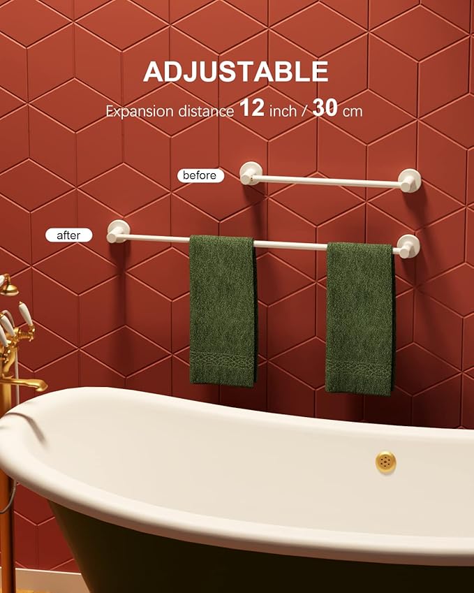 2 Pack Adjustable Towel Holder 16 to 27.6 Inch