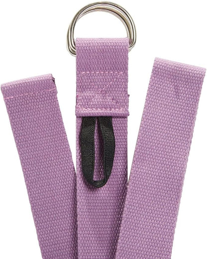 Everyday Yoga Super Strong Strap with Metal D-ring Buckle - Improve Flexibility, Stretching, and Physical Therapy Fitness.