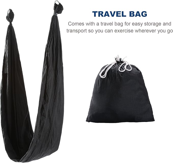 ZELUS Aerial Yoga Swing Sling Strong Yoga Hammock Kit Set Trapeze Inversion Equipment Include 2 Extensions Straps and Ceiling Mounting Kit