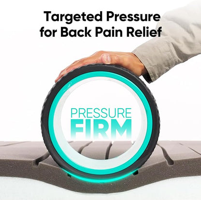 FitBeast Back Roller - Deep Tissue Massage Wheel, Yoga Wheel & Back Stretcher for Pain Relief (9'', Blue)