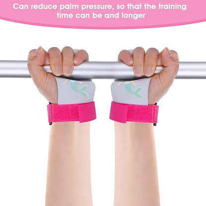 2 Gymnastics Grips Wristbands Sets for Girls Youth Kids