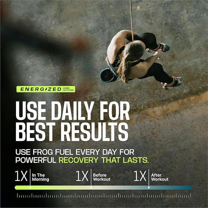 Frog Fuel Power Energized Protein Shot, 15g Protein Nano-Hydrolyzed Grass Fed Collagen, 120mg Caffeine, Fat & Sugar Free, 22 Amino Acids, 0 Carbs, Berry, 1 oz Packets, 24 Pack