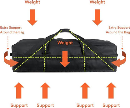 Fitdom 106L 45" Heavy Duty Extra Large Duffle with Upgrade Zipper, Durable & Water Resistant. Perfect as Camping Bag Travel Storage Tent Storage Sports Equipment Bag For Coaches & More