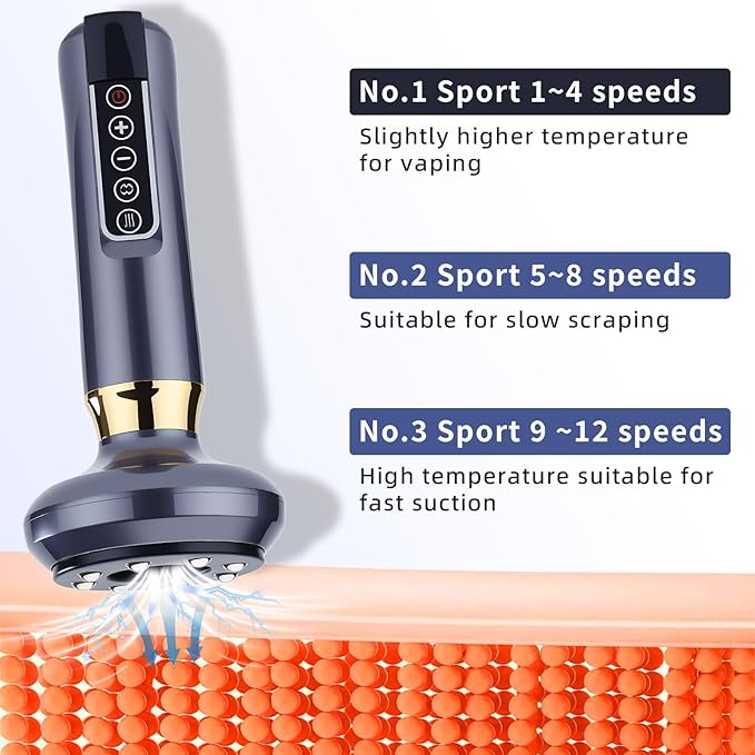 Electric Handheld Cellulite Massager -12 Adjustable Suction Modes for Anti-Cellulites Massage Therapy, Rechargeable Cordless Cellulite Remover Tool for Legs/Belly/Thighs/Arms/Butt(White)