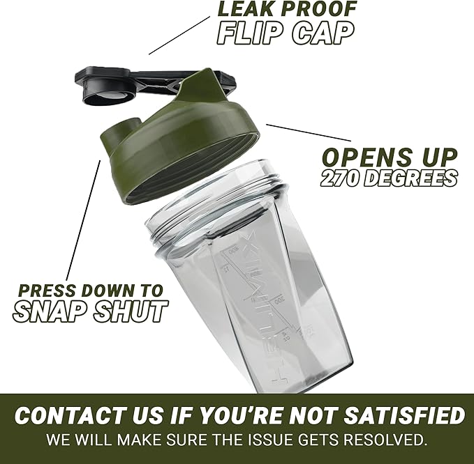 HELIMIX 1.5 Vortex Blender Shaker Bottle Holds Upto 20oz | No Blending Ball or Whisk | USA Made | Portable Pre Workout Whey Protein Drink Shaker Cup | Mixes Cocktails Smoothies Shakes | Top Rack Safe