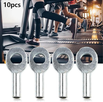 10 Pcs Gym Pulley Machine Cable Eyelet Terminal Interface Port, Gym Machine Accessories For 5Mm/6mm Cable Ball Stopper Interface Port Components For Various Equipment Cables(6mm)