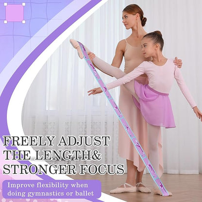 Stretch Strap for Kids Elastic Gymnastics Stretching Ballet Dance Band with 8 Loops Adjustable Exercise Training Resistance Strap for Children Stuff Pilates Latin Yoga Equipment