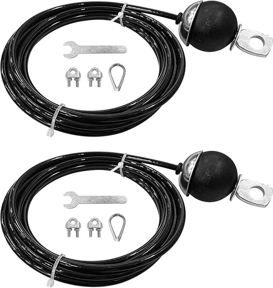 2 Pack Fitness Pulley Cable 78 Inch, Adjustable Home Gym Cable Replacement, Heavy Duty Weight Cables for Pulley System Cable Machine Workout Equipment, Steel Wire Rope with Rubber Stopper Ball
