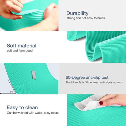 Thick Yoga Mat Non Slip, Large Size 72" L x 32" W x 0.6" TH, Premium Exercise & Fitness Mat with Carrying Strap and Bag, Workout Mats for Home