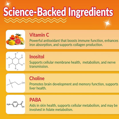 2 Pack Vitamin B Complex Gummies for Women & Men, All B Vitamins - Methyl B12, MTHF Folate, B1, B2, B3, B5, B6, Biotin w/ Vitamin C, Choline, Inositol, PABA for Energy, Brain & Immunity, Sugar Free