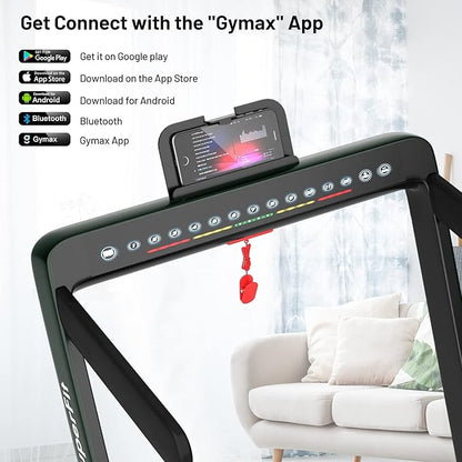 GYMAX Walking Pad, Dual LED Display 2 in 1 Under Desk Treadmill for Home with Remote & Smart App Control, 2.25HP Foldable Portable Treadmill Running Machine for Office Small Space