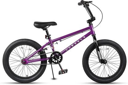 Freestyle BMX Bike, 18 20 Inch Kids Bicycle for 5-13 Years Old Kids and Beginner Level Rider, Multiple Colors
