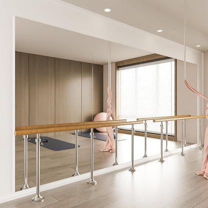2PCS 75" X 47" Gym Mirror - Full Length Wall Mirror for Gyms, Dance Studios, Home and Yoga - Easy Installation, Ultra Light Shatterproof Nano Miorror Reduces 60% Commercial Insurance Costs, 5LB Each