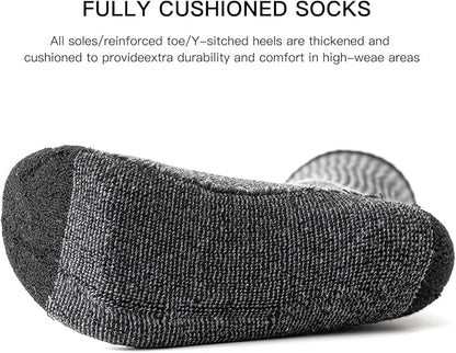 JOYNÉE 8 Pairs Mens Breathable Athletic Crew Socks Arch Support Cushioned Socks for Hiking Sports Running,Sock Size:10-13