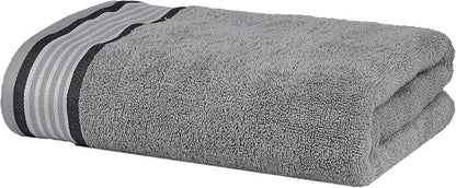 CASA COPENHAGEN® He & She 10 Pieces Hand Towel Set, Granite Grey + Mirage Grey, 550 GSM, 16x28 Inches, Designed in Denmark Super Soft and Absorbent, Egyptian Cotton Towels for Bathroom & Kitchen