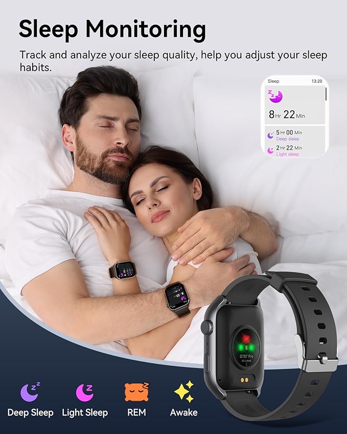 Fitness Tracker for Men Women (Make/Answer Call), 2.0" Smart Watch with 24/7 Heart Rate Blood Oxygen Sleep Monitor, Pedometer, 100+ Sport Modes IP68 Waterproof Activity Tracker for Android iOS