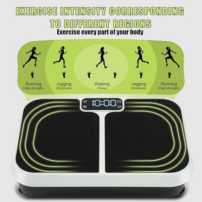 Homesy Vibration Plate Exercise Machine, Vibrating Plate for Lymphatic Drainage, Full Body Shaking Workout Fitness Platform Board, Sport Gym Equipment for Weight Loss Fat Burner for Women Men
