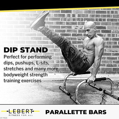 Lebert Fitness Parallette Push Up Bars Dip Station