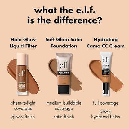 e.l.f. Soft Glam Foundation, Medium Coverage, Long-Lasting & Buildable Foundation For A Smooth, Satin Finish, Vegan & Cruelty-Free, 31 Medium Neutral
