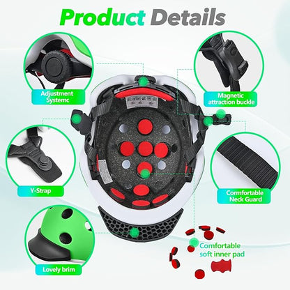 Kids Bike Helmet for 5-8-14 Kids Skateboard Helmet Boys Girls Child Youth Adjustable Lightweight Ventilation and Multi-Sports Scooter Cycling Roller Balance Bike