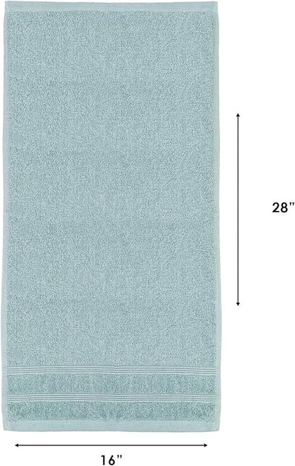 Kaufman - Premium Hand Towels Set for Bathroom, Spa, Gym, and Face Towel 100% Cotton Ring Spun, Ultra Soft Feel and Highly Absorbent Towels (Aqua, 36-PK)