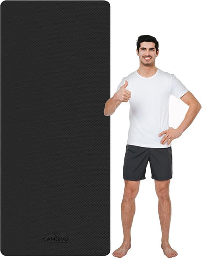 CAMBIVO Extra Wide Yoga Mat for Women and Men (72"/84"x 32"x 1/4") TPE Workout Mat, Non-slip Large Exercise Fitness Mat for Yoga, Pilates, Workout