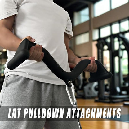 Lat Pulldown Bar - T Bar Row & Tricep Attachment for Home Gym Exercise