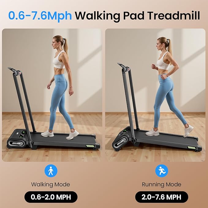 Walking Pad Treadmill with Auto Incline, 6 in 1 Under Desk Treadmill, 6-Level Incline Treadmills, 2.5HP Portable Treadmills for Home with 330LBS Capacity, LED Display, Remote Control