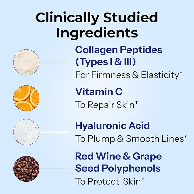 HUM Collagen Love Skin Supplement - Collagen Peptides w/Hyaluronic Acid & Vitamin C, Supports Firm Skin & Helps Minimize Signs of Aging - Supplements for Women and Men (90-Count)