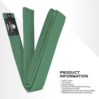 Karate Belt, All-Purpose Martial Arts Belt, Judo, Taekwondo Belt, Durable MMA Color Rank TKD Belt Size 0-6.