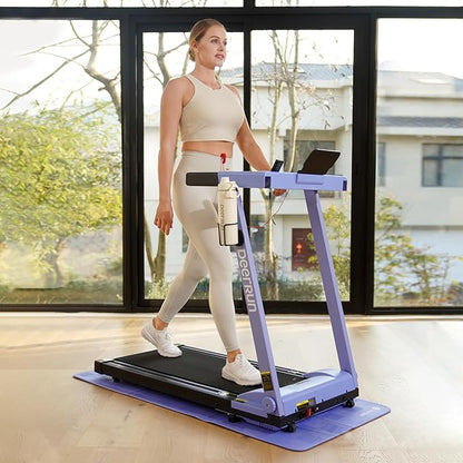 DeerRun Treadmills for Home with Incline and Handles, 3.5 HP Foldable Treadmill 350 LBS Weight Capacity for Small Spaces, Folding Running Machine with Smart APP