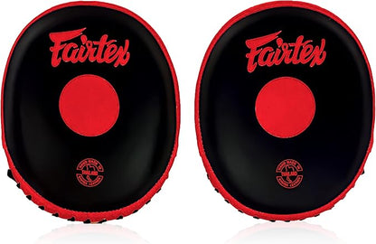 Fairtex FMV15 Muay Thai Boxing Focus Punch Mitts | Premium Syntek Leather Boxing Mitts-Lightweight & Durable Microfiber | Curved Design for Precision, Shock Absorbent & Enhanced Accuracy