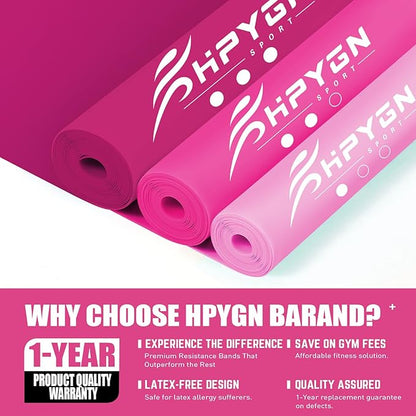 Resistance Bands, Exercise Bands, Physical Therapy Bands for Strength Training, Yoga, Pilates, Stretch Elastic Band with Different Strengths, Workout Bands for Home Gym