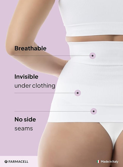 Farmacell Waist Trainer for Women 605 Made in Italy - Seamless Shapewear Tummy Control - Slimming Corset Shapewear