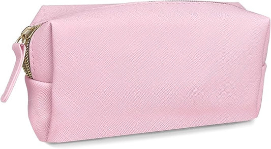 Leather Makeup Bag Set - Womens Small Cosmetic Bag for Purse with Pencils, Large Black Relavel Makeup Bag for Purse - Perfect for Travel and Daily Use