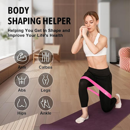 Resistance Bands for Working Out, Exercise Bands Resistance Bands Set with 5 Resistance Levels, Multi-Colored Workout Bands for Indoor & Outdoor Fitness, Leg Strength Training, Yoga