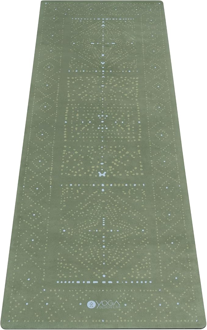 YOGA DESIGN LAB | The Combo Yoga Mat | 2-in-1 Mat+Towel | Eco Luxury | Ideal for Hot Yoga, Power, Bikram, Ashtanga, Sweat | Studio Quality | Includes Carrying Strap!