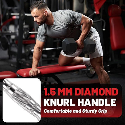 PAPABABE Hex Dumbbell Set 45-550 lb, Rubber Encased Home Gym Dumbbells, Weights Dumbbells for Women & Men, Hand Weight for Strength Training