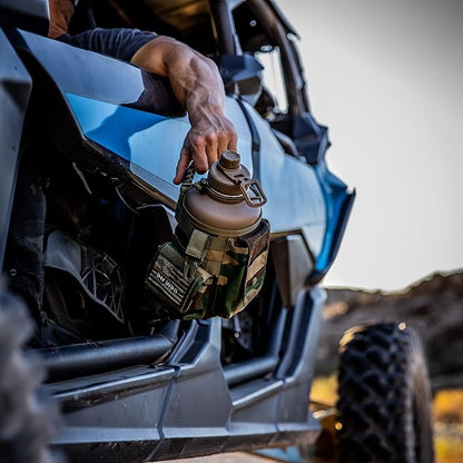 Iron InfideI Battle Bottle Sleeve - 64 oz and 32 oz Water Bottle Sleeve Only for Half Gallon 1L Steel Water Bottle | Rugged Cover with Molle for Versatile Design with Storage for Phone, Wallet & Keys