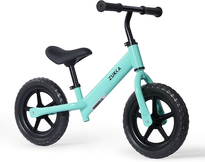 12 inch Toddler Balance Bike Adjustable Handlebar & Seat Anti-Slip Grip Suitable for 2-5 Years Old with Footrest Lightweight for Tolddlers Boys Girls Multiple Colors to Choose