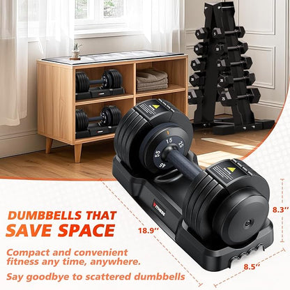 Adjustable Dumbbells Set of 2, 1 Hand Adjustable Weights Dumbbells Set, 5 in 1/10 in 1 Free Dumbbell with Anti-Slip Texture Handle, 25/55/80lb Pair Weight Set For Home Gym Suit both Men and Women