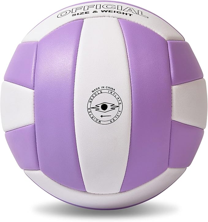 EVZOM Super Soft Volleyball Beach Volleyball Official Size 5 for Outdoor/Indoor/Pool/Gym/Training Premium Volleyballs Equipment Durability Stability Sports Ball