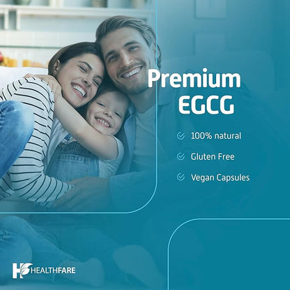 EGCG Green Tea Extract Supplement, 2100mg | 200 Capsules | Standardized 50% EGCG, 98% Polyphenols | 80% Catechins | Non-GMO | Gluten-Free