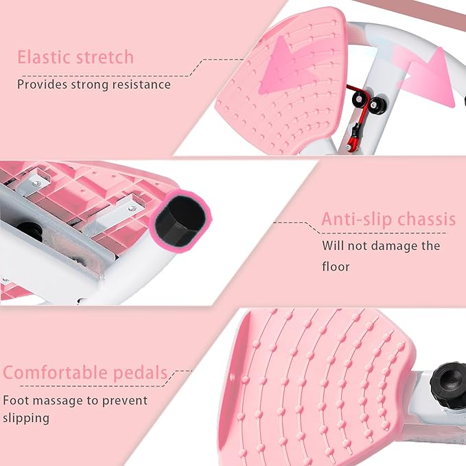Flexforge Pilates Twister Waist Twisting Machine with Resistance Bands 360° Non-Slip Ab Board Silent Core Trainer for Belly Fat Loss & Leg Toning 250lbs Capacity Home Gym Equipment for Women/Men