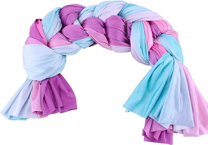 F.Life Aerial Yoga Hammock kit- Yoga Swing Multicolor 5 yards-Flying Yoga Include Daisy Chain,Carabiner and Pose Guide