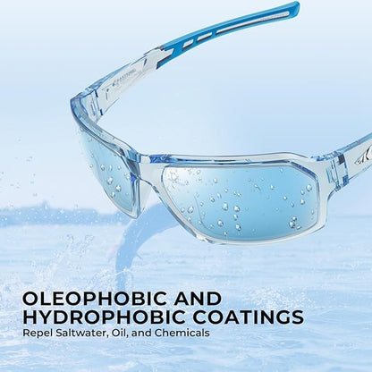 KastKing Chippewa Polarized Fishing Sunglasses, UV400 Protection Full Wrap Frame Sports Cycling Sunglasses, 1.0mm TAC Lenses